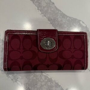 NOT FOR SALE - Coach Authentic Burgundy Full Size Wallet!